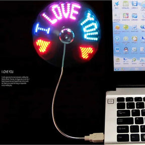 FlexiCool: RGB LED Fan with Programmable Display - Top Mix Mart